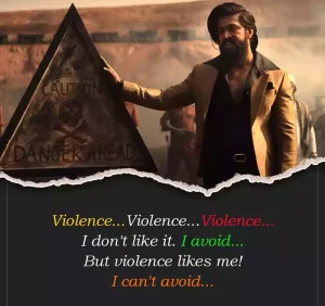 violence...violence...violence... kgf chapter 2 movie best dialogues